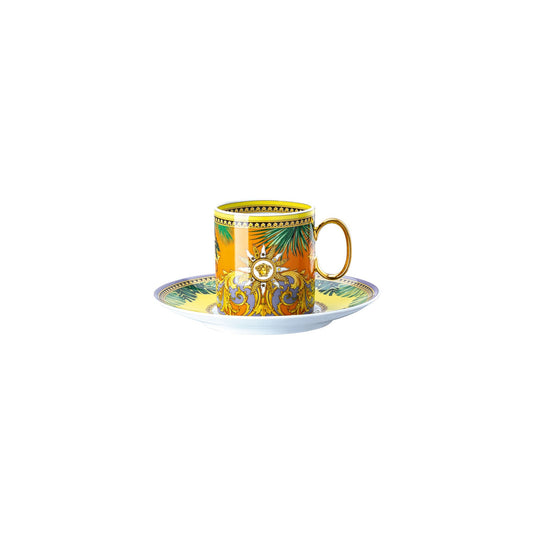 Versace Jungle Animalier Cup/Saucer 4 tall front view