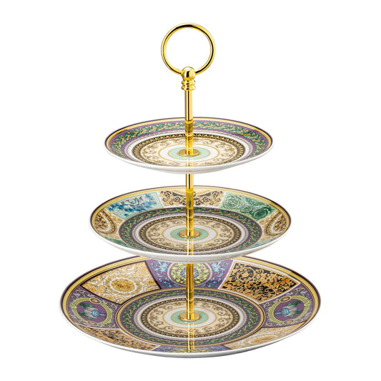 Versace Barocco Mosaic Etagere 3 tiers front view