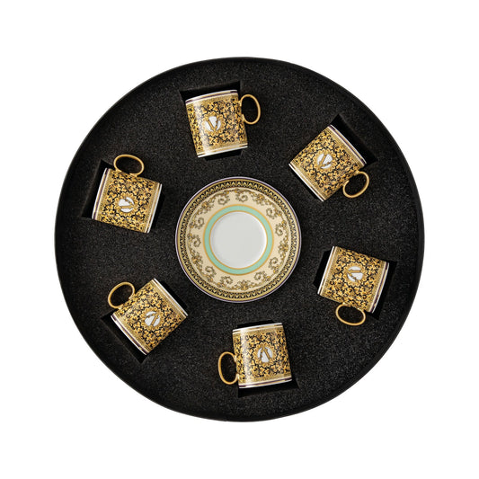 Versace Barocco Mosaic Set 6 espresso c&s front view
