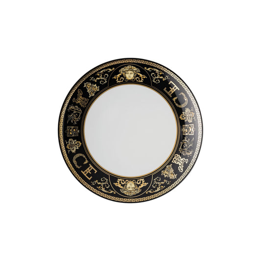 Versace Virtus Gala Black Plate – 21 cm front view