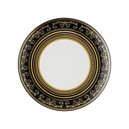 Versace Virtus Gala Black Plate – 28 cm front view