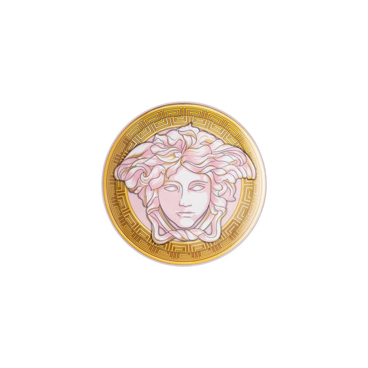 Versace Medusa Amplified Pink Coin Plate 17 cm front view