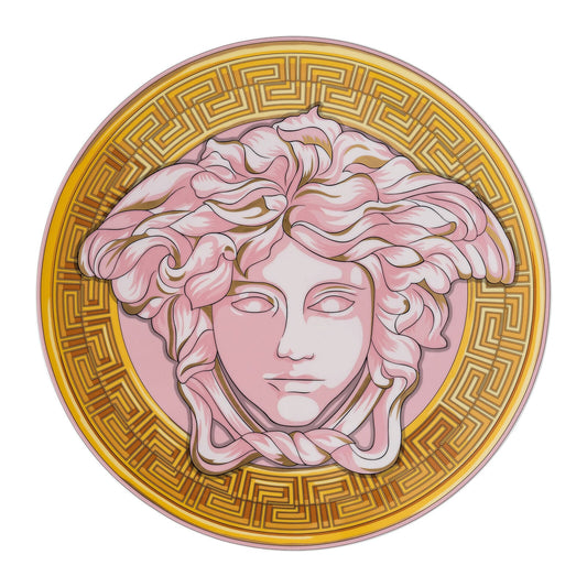 Versace Medusa Amplified Pink Coin Service Plate 33 cm front view