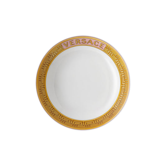 Versace Medusa Amplified Pink Coin Plate 22 cm deep front view