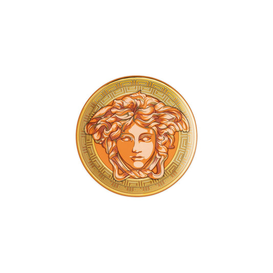 Versace Medusa Amplified Orange Coin Plate 17 cm front view