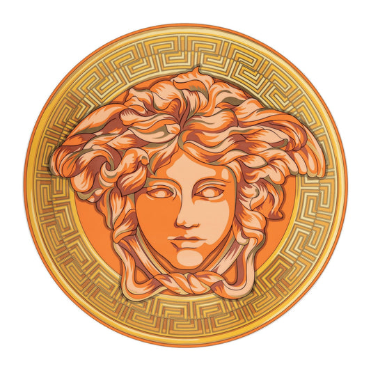 Versace Medusa Amplified Orange Coin Service Plate 33 cm front view