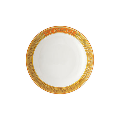 Versace Medusa Amplified Orange Coin Plate 22 cm deep front view