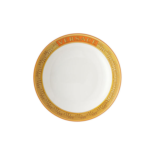 Versace Medusa Amplified Orange Coin Plate 22 cm deep front view
