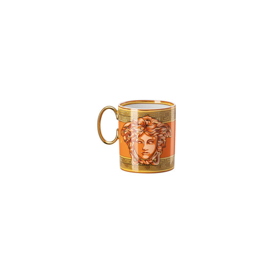 Versace Medusa Amplified Orange Coin Mug with handle alternate view 2