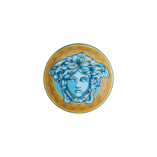 Versace Medusa Amplified Blue Coin Plate 17 cm front view