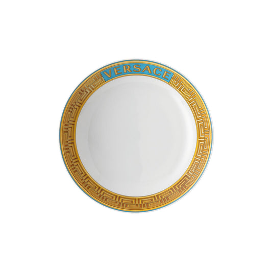 Versace Medusa Amplified Blue Coin Plate 22 cm deep front view