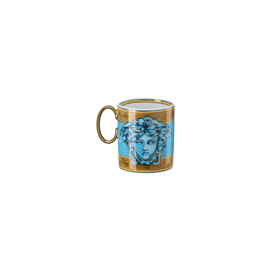 Versace Medusa Amplified Blue Coin Mug with handle alternate view 2