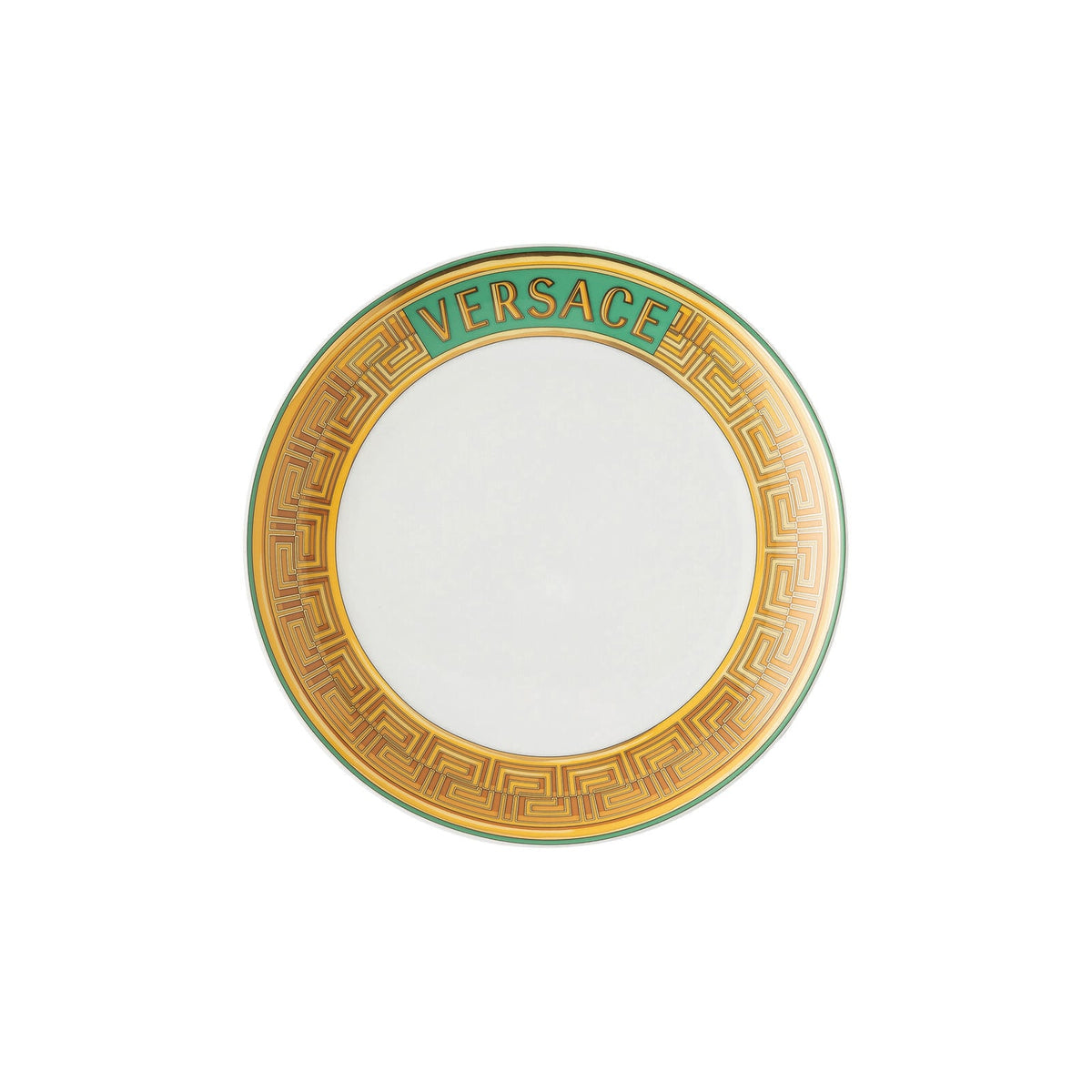 Versace Medusa Amplified Green Coin Plate 21 cm front view