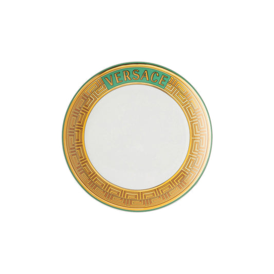 Versace Medusa Amplified Green Coin Plate 21 cm front view