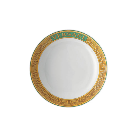 Versace Medusa Amplified Green Coin Plate 22 cm deep front view