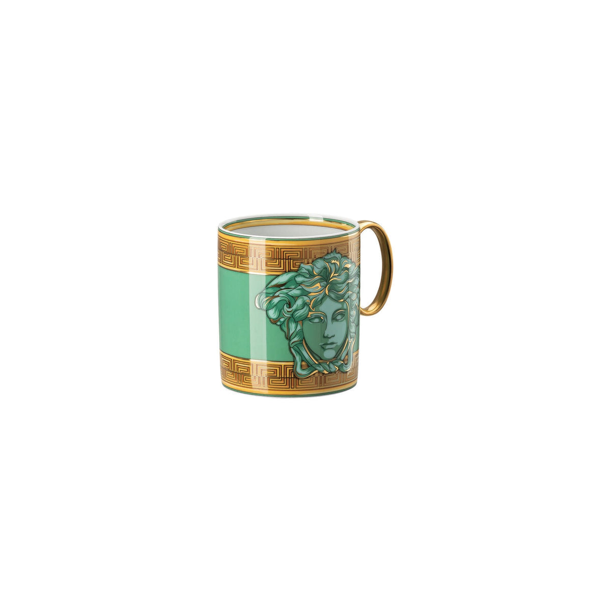 Versace Medusa Amplified Green Coin Mug with handle alternate view 3