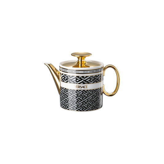 Versace La Greca Signature Black Tea Pot 2 front view