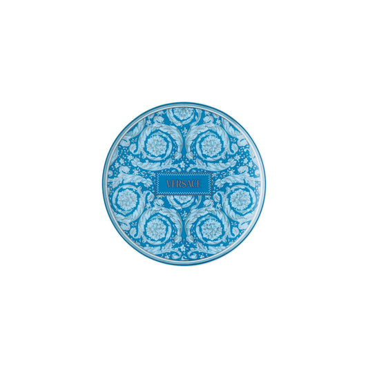 Versace Barocco Teal Plate 17 cm front view