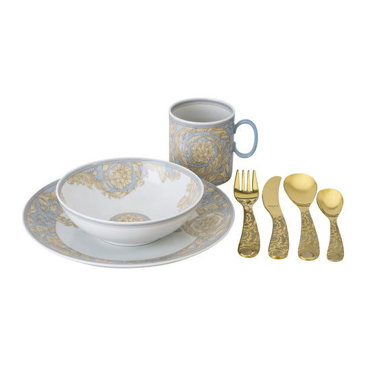 Versace Kids Barocco Blue Children’s Set – 7 pcs front view