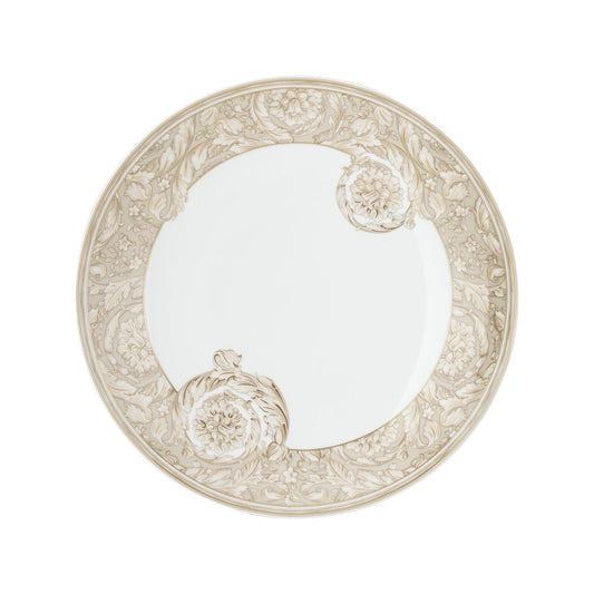 Versace Barocco Beige Gourmet Plate 28 cm front view