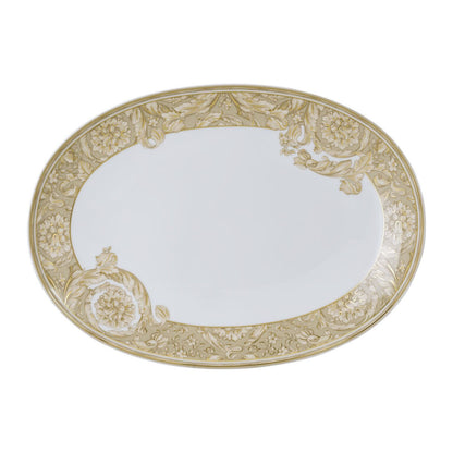 Versace Barocco Beige Platter 33 cm front view