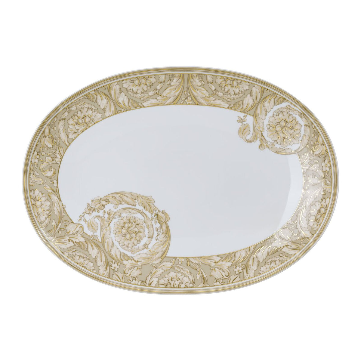 Versace Barocco Beige Platter 38 cm front view