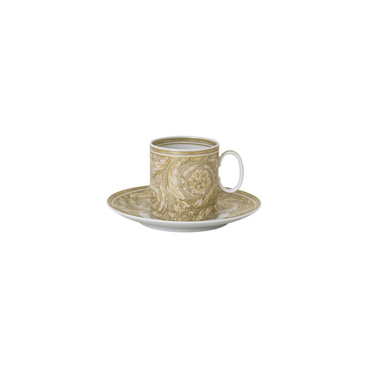 Versace Barocco Beige Cup/Saucer 4 tall front view