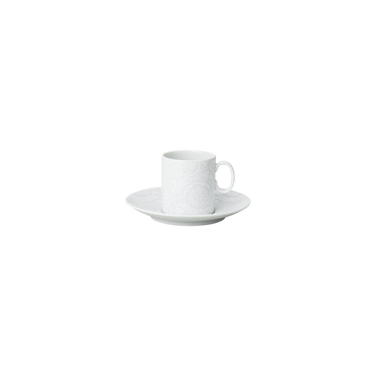 Versace Barocco '92 Bianco Espresso Cup/Sauc. front view