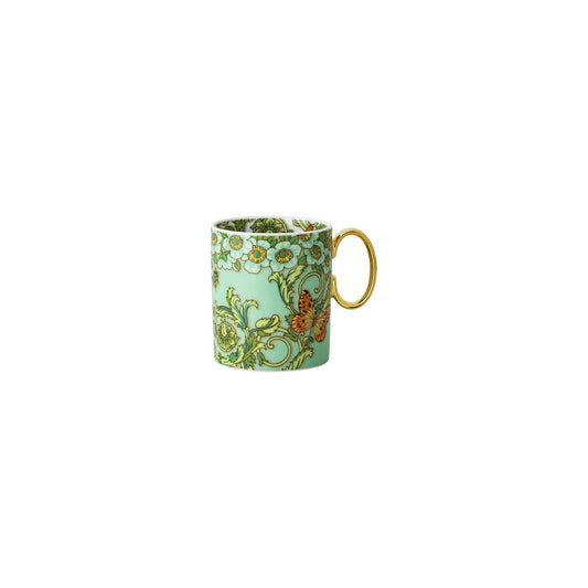 Versace Le Jardin Green Mug with handle front view