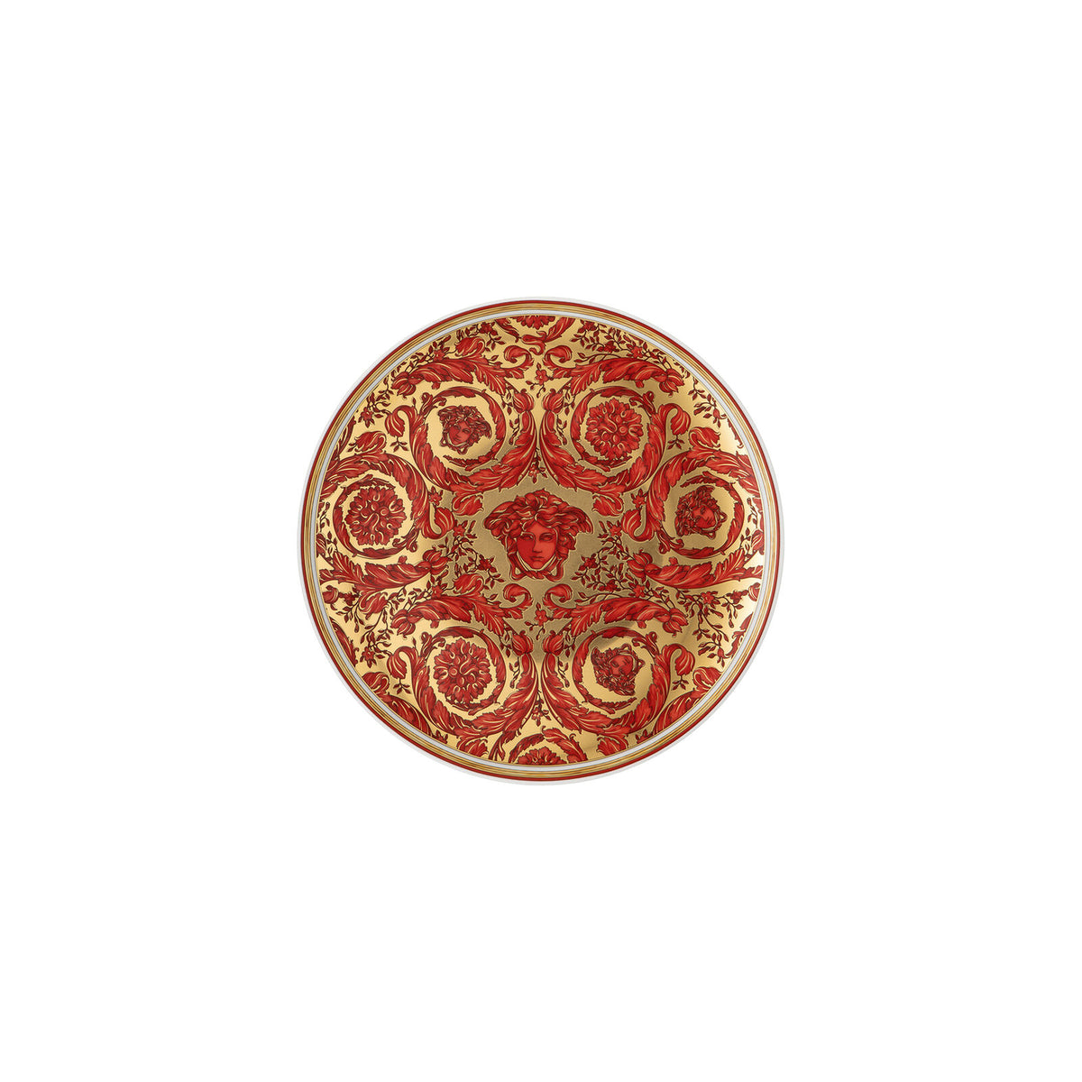 Versace Medusa Garland Red Plate 17 cm - Front View