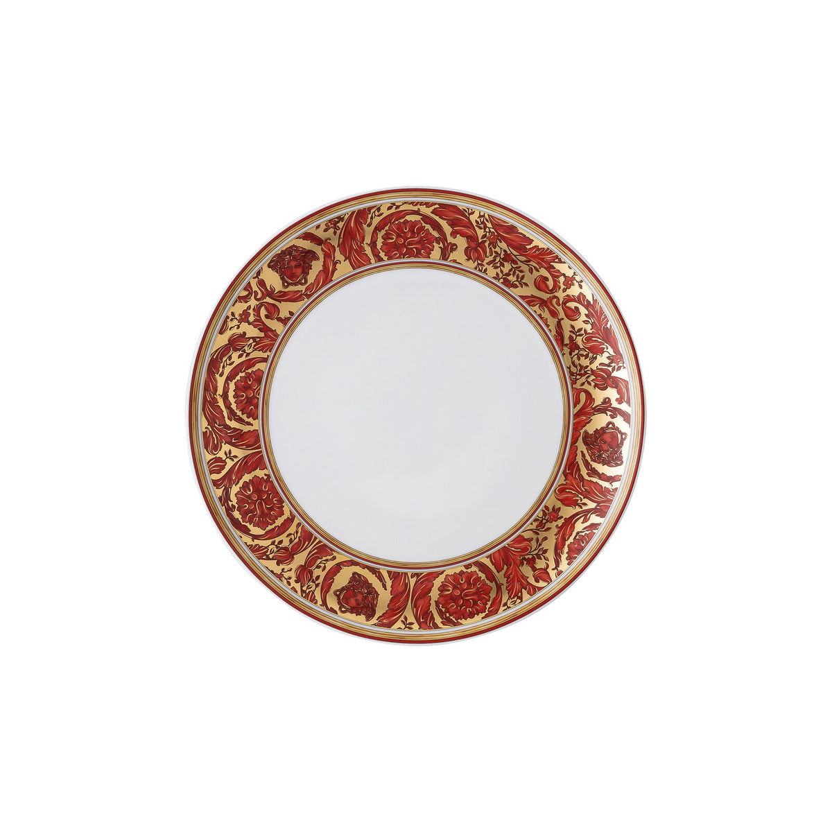 Versace Medusa Garland Red Plate 21 cm - Front View