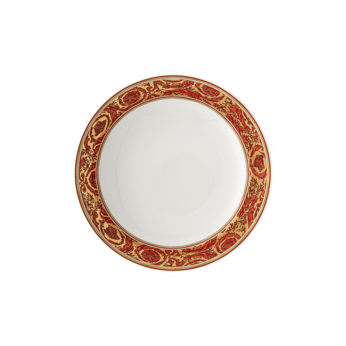 Versace Medusa Garland Red Plate 22 cm deep - Front View