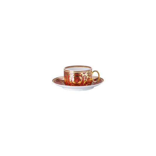 Versace Medusa Garland Red Cup/Saucer 4 low - Front View