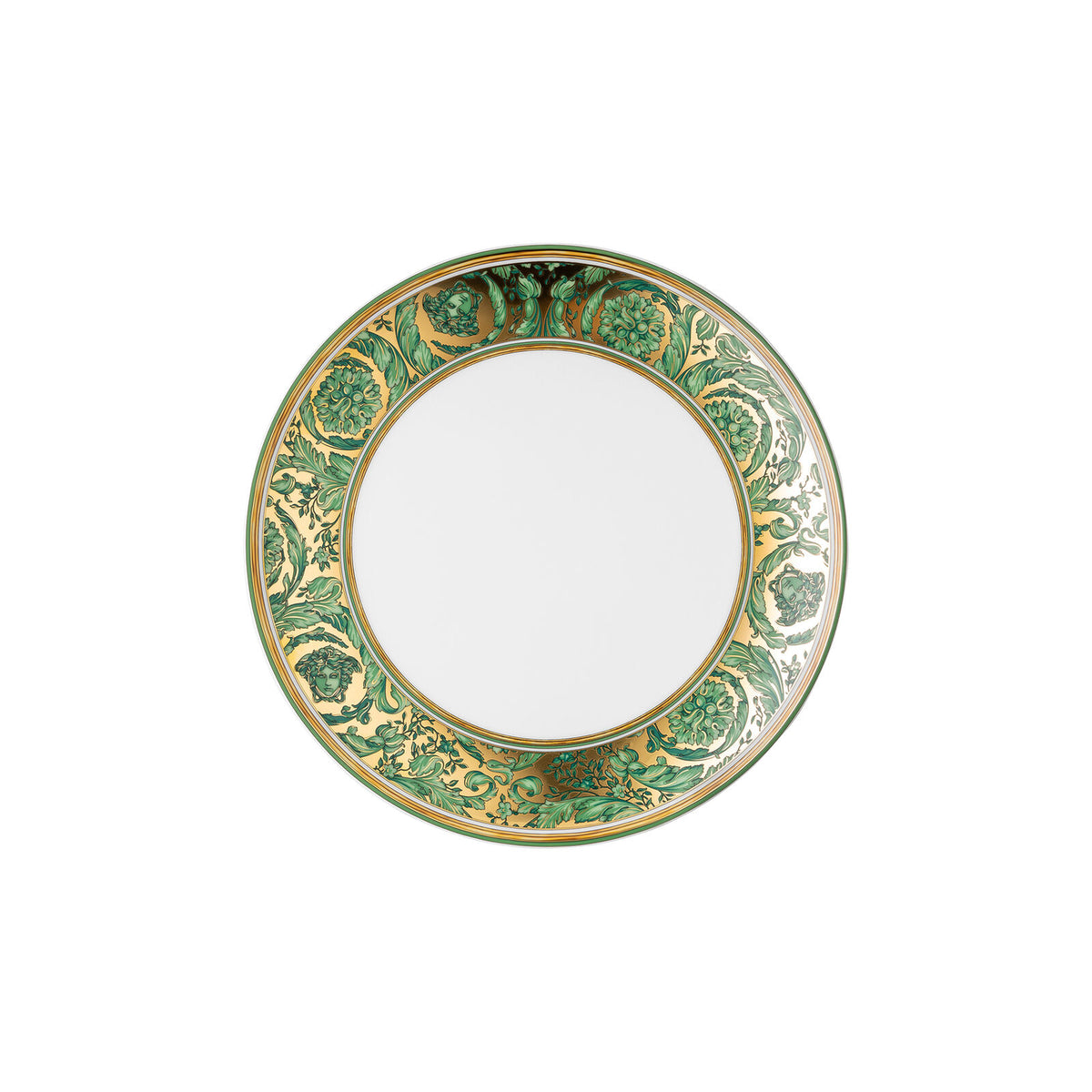 Versace Medusa Garland Green Plate 21 cm - Front View