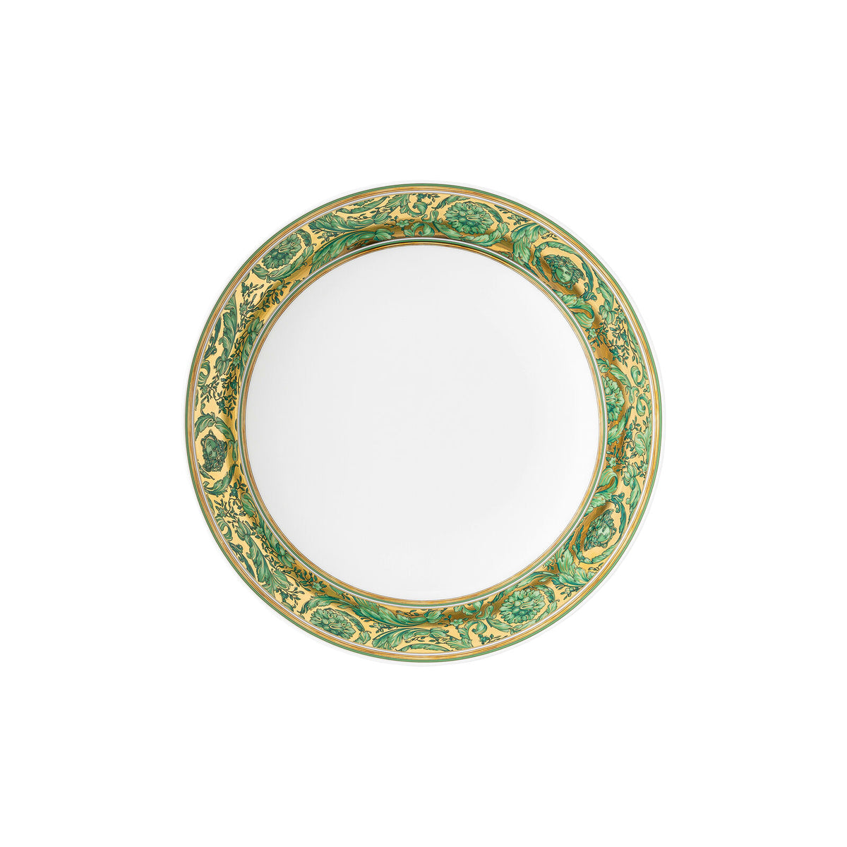 Versace Medusa Garland Green Plate 22 cm deep - Front View