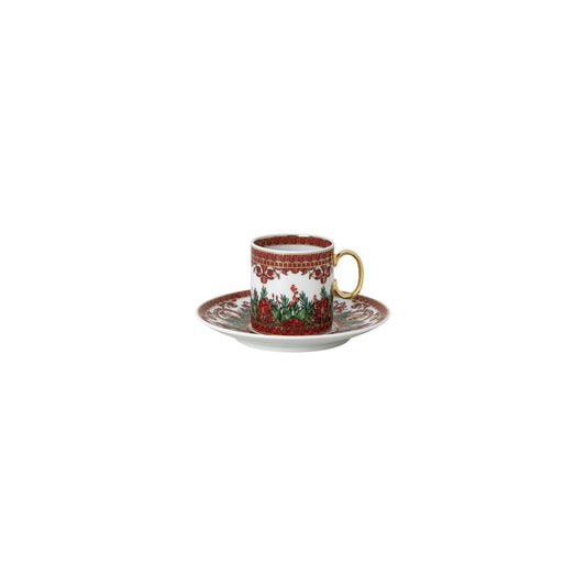 Versace I Love Baroque Holiday Espresso Cup & Saucer front view
