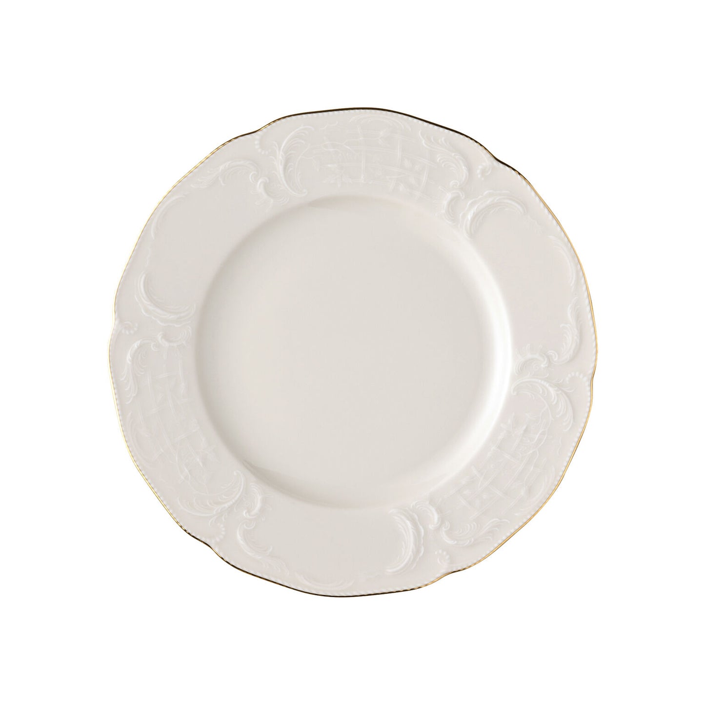Rosenthal Gold Rosenthal Sanssouci Ivory (Sanssouci Ivory) Gold Plate 26 cm front view