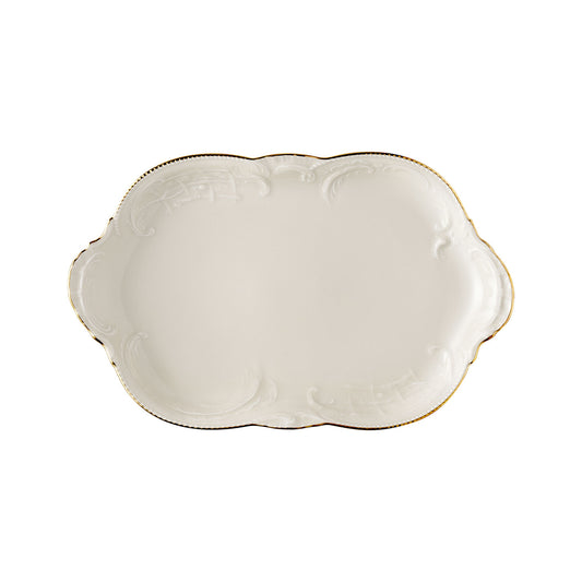 Rosenthal Gold Rosenthal Sanssouci Ivory (Sanssouci Ivory) Gold Platter 28 cm front view