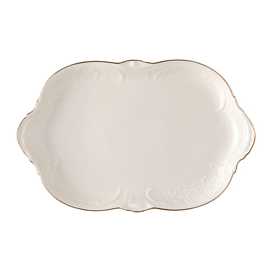 Rosenthal Gold Rosenthal Sanssouci Ivory (Sanssouci Ivory) Gold Platter 33 cm front view