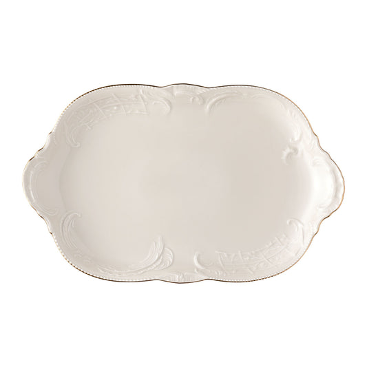 Rosenthal Gold Rosenthal Sanssouci Ivory (Sanssouci Ivory) Gold Platter 38 cm front view