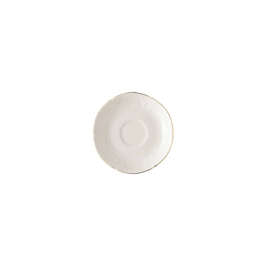 Rosenthal Gold Rosenthal Sanssouci Ivory (Sanssouci Ivory) Gold Saucer 2 tall front view