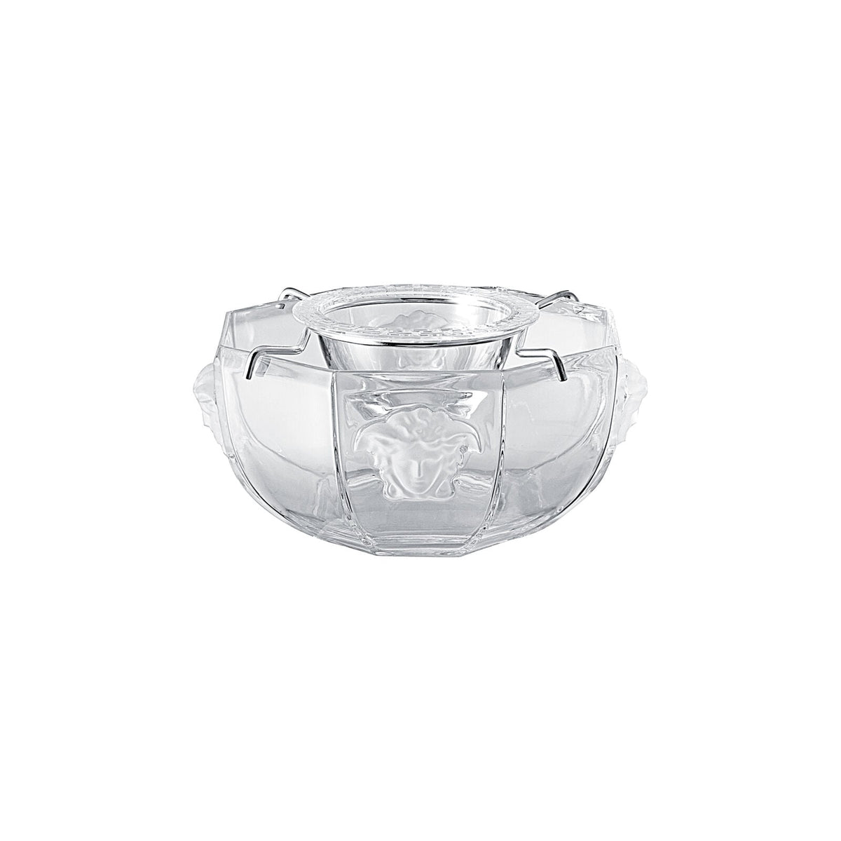 Versace Medusa Lumiere Caviar Bowl With Insert front view