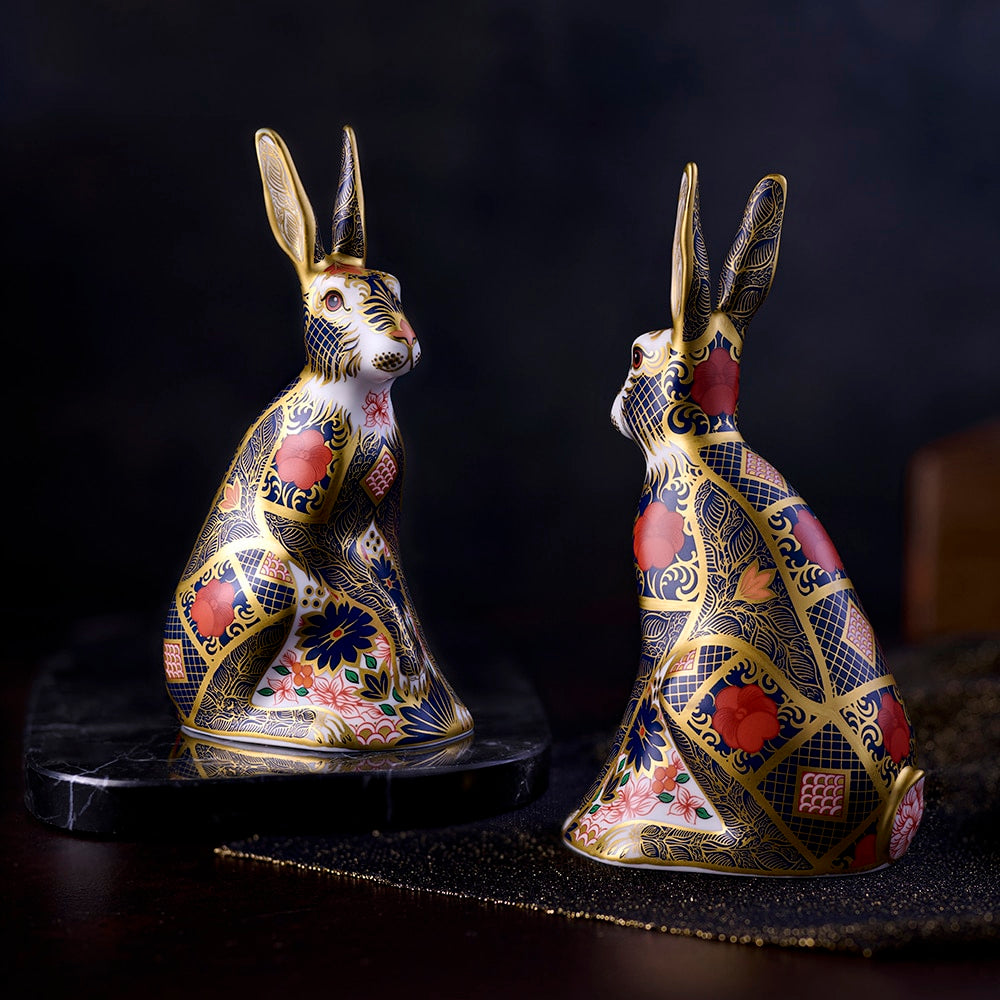 Royal Crown Derby Old Imari Solid Gold Band Hare – official product image