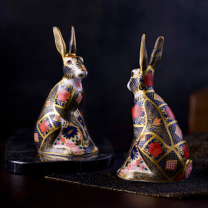 Royal Crown Derby Old Imari Solid Gold Band Hare – official product image