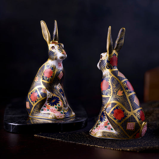Royal Crown Derby Old Imari Solid Gold Band Hare – official product image
