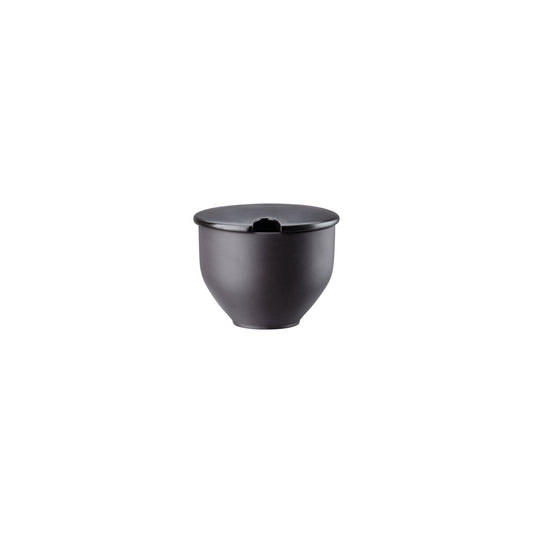 Rosenthal Slate Grey Rosenthal Junto Slate Grey Sugar bowl w.indent. front view