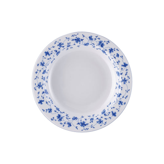 Rosenthal BlueBlossoms Rosenthal Form 1382 BlueBlossoms Rim Plate 23 cm Deep front view