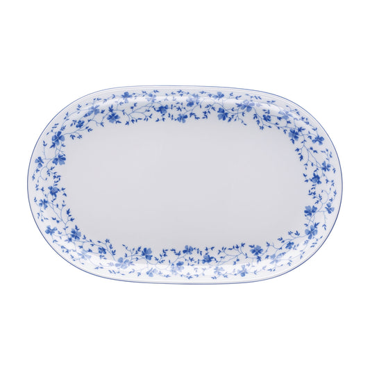 Rosenthal BlueBlossoms Rosenthal Form 1382 BlueBlossoms Platter 32 cm front view