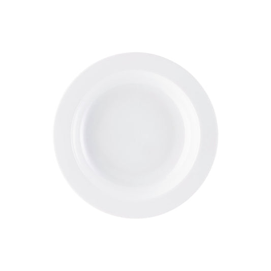 Rosenthal White Rosenthal Form 1382 White Rim Plate 23 cm Deep front view