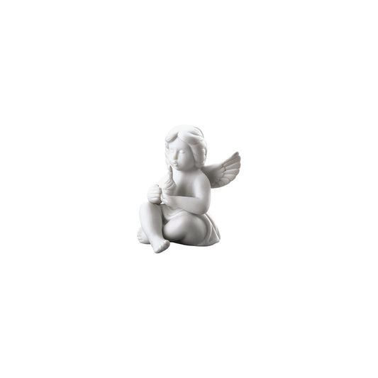 Rosenthal White matt Rosenthal Angel (Little) White matt Angel w.birthdaycake front view